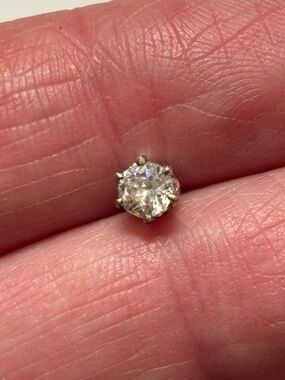 Moissanite Diamond Solitaire Stud Earring